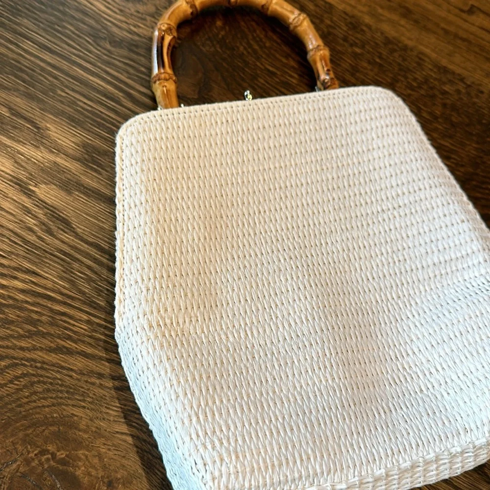 Vintage purse with bamboo handle in excellent Condition - Picture 8 of 8